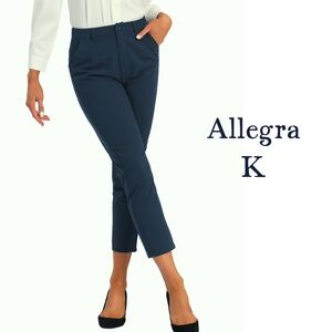 Allegra K Women's Navy Blue Pants NWT 18"waist 26"inseam